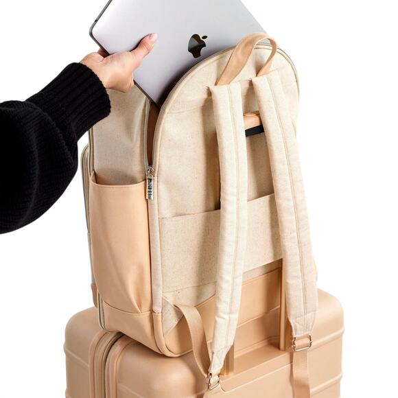 BEIS The travel Backpack in Beige Canvas main image 4